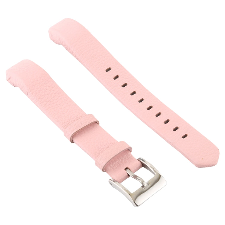 Smart Watch Shiny Leather Watch Band for Fitbit Alta(Pink) - Watch Bands by buy2fix | Online Shopping UK | buy2fix