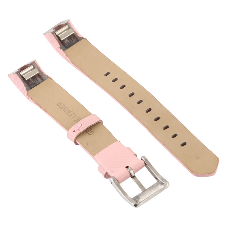 Smart Watch Shiny Leather Watch Band for Fitbit Alta(Pink) - Watch Bands by buy2fix | Online Shopping UK | buy2fix