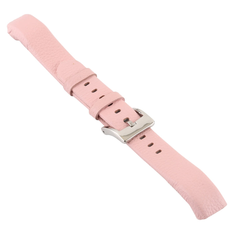 Smart Watch Shiny Leather Watch Band for Fitbit Alta(Pink) - Watch Bands by buy2fix | Online Shopping UK | buy2fix