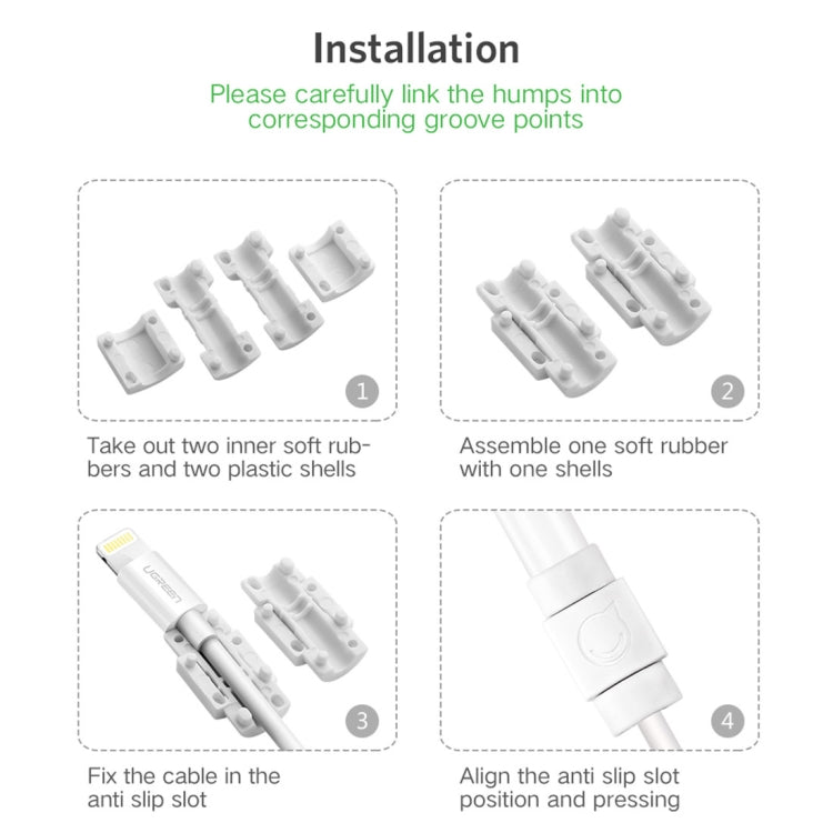 UGREEN LP127 6 PCS Anti-break Data Cable Protector for All Apple Original Data Cable - Cable Organizer by UGREEN | Online Shopping UK | buy2fix