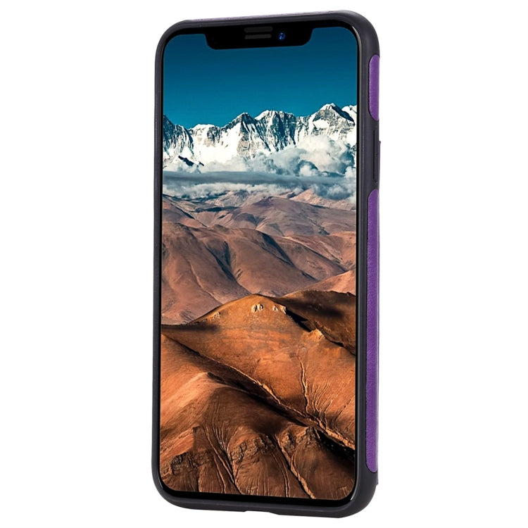 For iPhone 11 Pro Max Cat Tree Embossing Pattern Shockproof Protective Case with Card Slots & Photo Frame(Purple) - iPhone 11 Pro Max Cases by buy2fix | Online Shopping UK | buy2fix