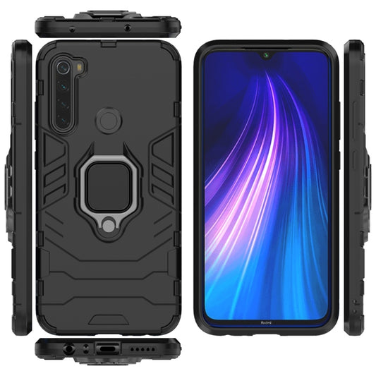 For Xiaomi Redmi Note 8 Panther PC + TPU Shockproof Protective Case(Black) by buy2fix