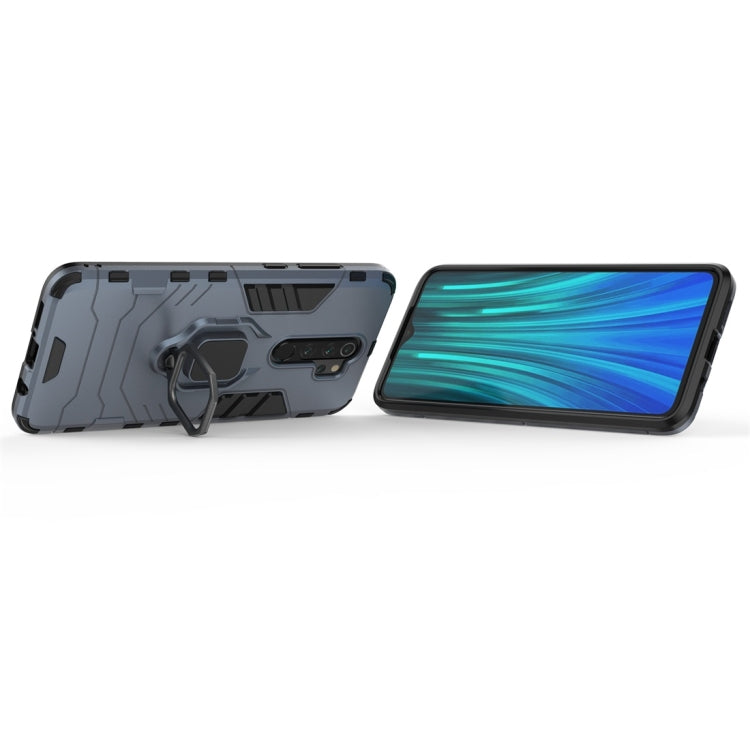 For Xiaomi Redmi Note 8 Pro Panther PC + TPU Shockproof Protective Case(Blue) by buy2fix