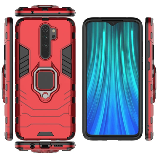 For Xiaomi Redmi Note 8 Pro Panther PC + TPU Shockproof Protective Case(Red) by buy2fix