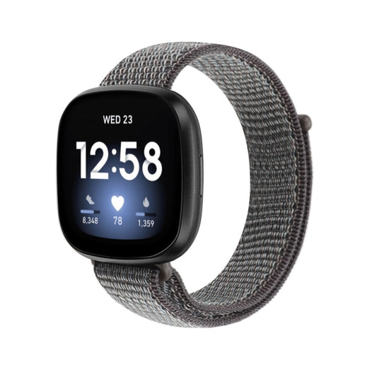 For Fitbit Versa 3 Nylon Loop Watch Band(Grey) by buy2fix
