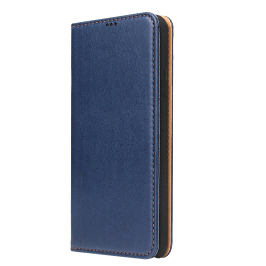 Fierre Shann PU Genuine Leather Texture Horizontal Flip Leather Case with Holder & Card Slots & Wallet For iPhone 11(Blue) by FIERRE SHANN