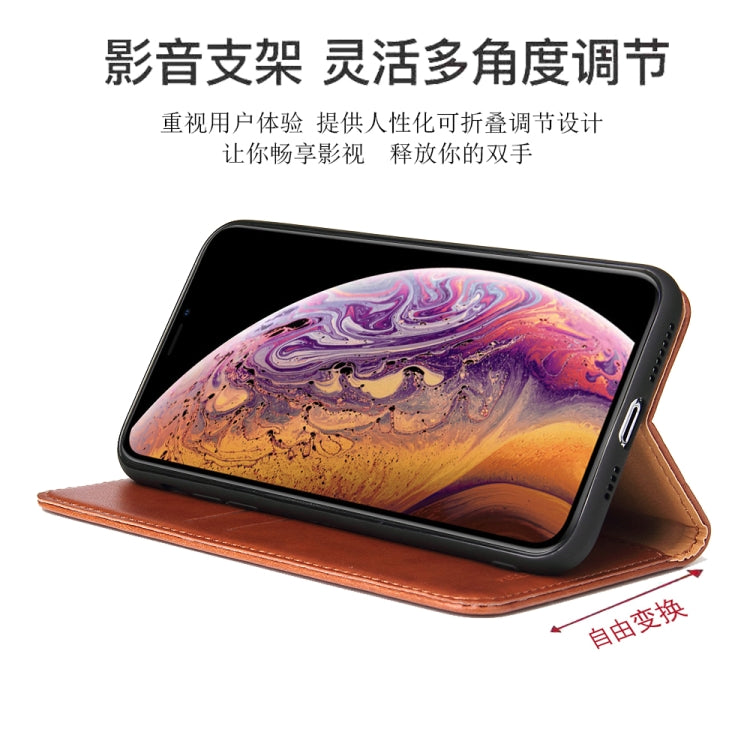 Fierre Shann PU Genuine Leather Texture Horizontal Flip Leather Case with Holder & Card Slots & Wallet For iPhone 11 Pro(Brown) - iPhone 11 Pro Cases by FIERRE SHANN | Online Shopping UK | buy2fix
