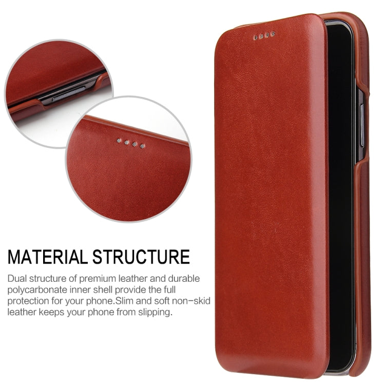 For iPhone 11 Pro Fierre Shann Business Magnetic Horizontal Flip Genuine Leather Case (Brown) - iPhone 11 Pro Cases by FIERRE SHANN | Online Shopping UK | buy2fix