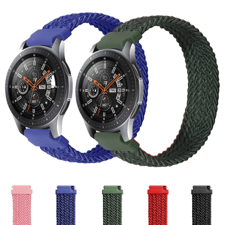22mm Universal Nylon Weave Watch Band (Black White) - Watch Bands by buy2fix | Online Shopping UK | buy2fix
