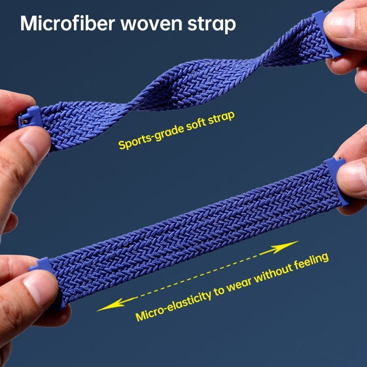 22mm Universal Nylon Weave Watch Band(Black) - Watch Bands by buy2fix | Online Shopping UK | buy2fix