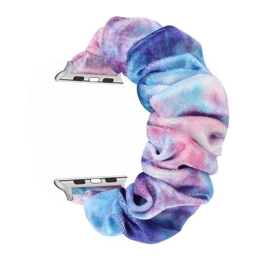 Flannel Hair Ring Strap Watch Band For Apple Watch Series 9&8&7 41mm / SE 3&SE 2&6&SE&5&4 40mm / 3&2&1 38mm(15) by buy2fix