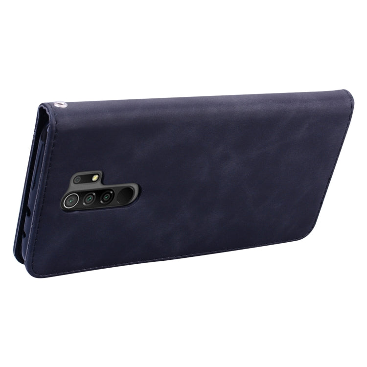 For Xiaomi Redmi 9 Frosted Business Magnetic Horizontal Flip PU Leather Case with Holder & Card Slot & Lanyard(Black) - Xiaomi Cases by buy2fix | Online Shopping UK | buy2fix