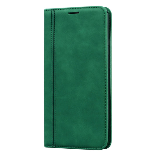 For Xiaomi Redmi 9 Frosted Business Magnetic Horizontal Flip PU Leather Case with Holder & Card Slot & Lanyard(Green) by buy2fix