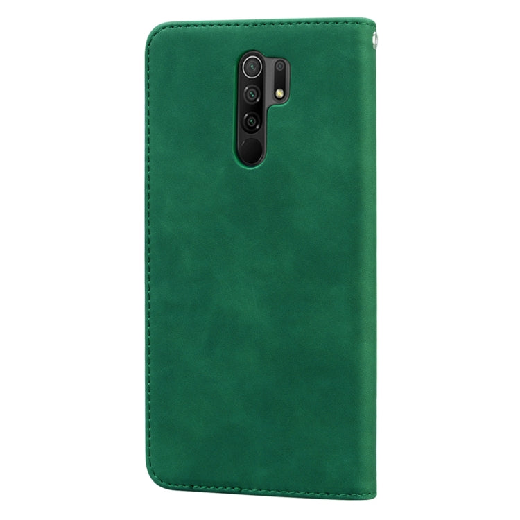 For Xiaomi Redmi 9 Frosted Business Magnetic Horizontal Flip PU Leather Case with Holder & Card Slot & Lanyard(Green) - Xiaomi Cases by buy2fix | Online Shopping UK | buy2fix