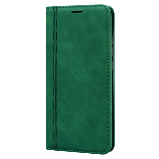 For Xiaomi Redmi 9A Frosted Business Magnetic Horizontal Flip PU Leather Case with Holder & Card Slot & Lanyard(Green) by buy2fix