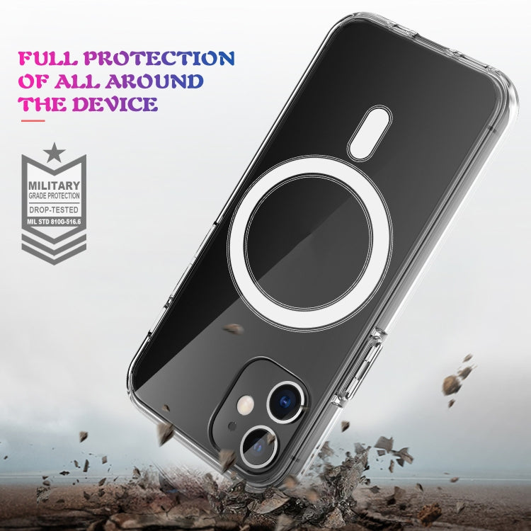 For iPhone 11 Magsafe Case Simple Magnetic Ring All-inclusive Clear Crystal Acrylic PC +TPU Shockproof Case (Transparent) - iPhone 11 Cases by buy2fix | Online Shopping UK | buy2fix