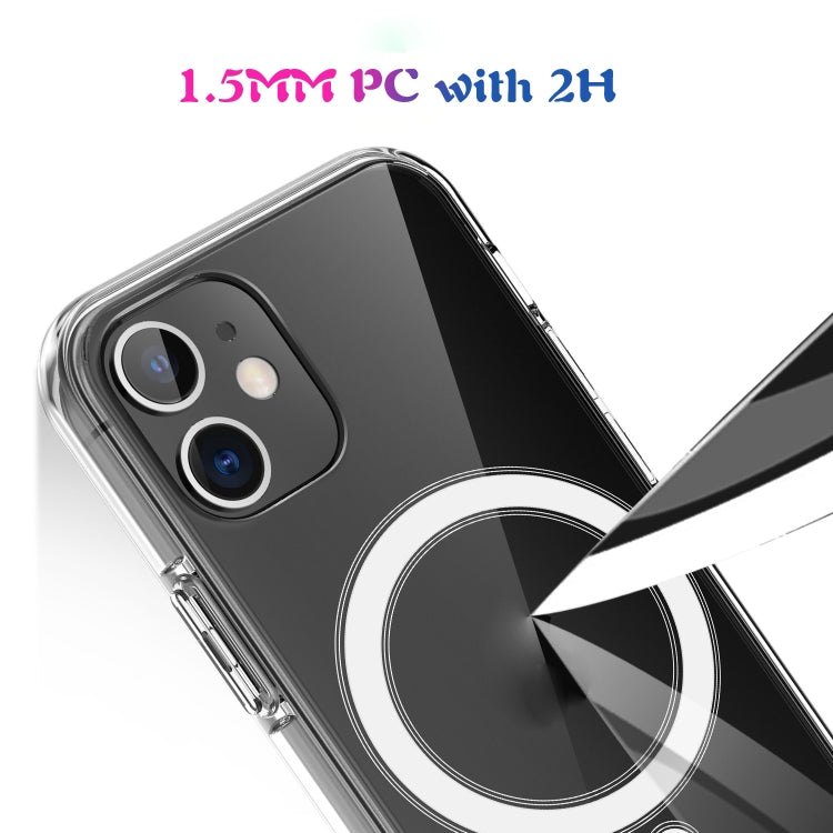 For iPhone 11 Magsafe Case Simple Magnetic Ring All-inclusive Clear Crystal Acrylic PC +TPU Shockproof Case (Transparent) - iPhone 11 Cases by buy2fix | Online Shopping UK | buy2fix