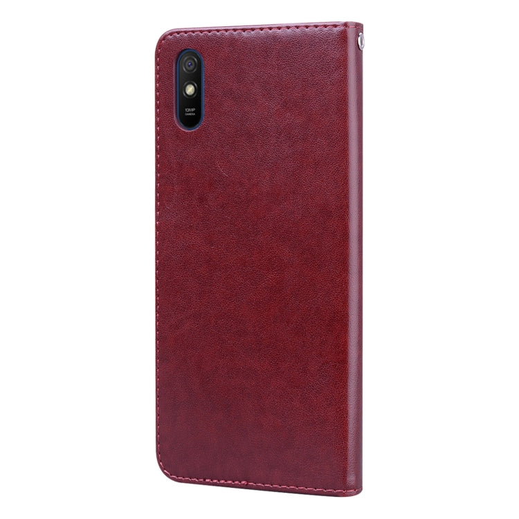 For Xiaomi Redmi 9A Rose Embossed Horizontal Flip PU Leather Case with Holder & Card Slots & Wallet(Brown) - Xiaomi Cases by buy2fix | Online Shopping UK | buy2fix