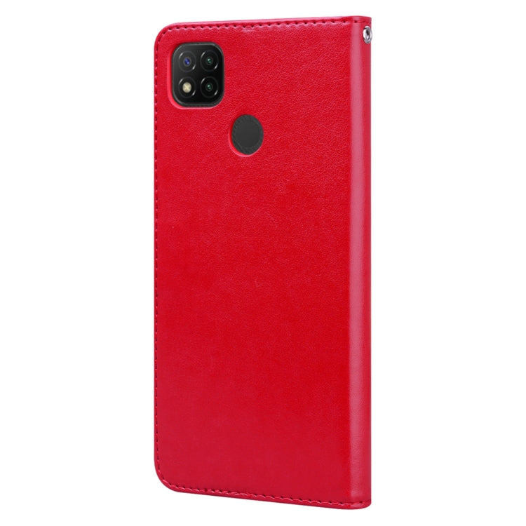 For Xiaomi Redmi 9C Rose Embossed Horizontal Flip PU Leather Case with Holder & Card Slots & Wallet(Red) - Xiaomi Cases by buy2fix | Online Shopping UK | buy2fix