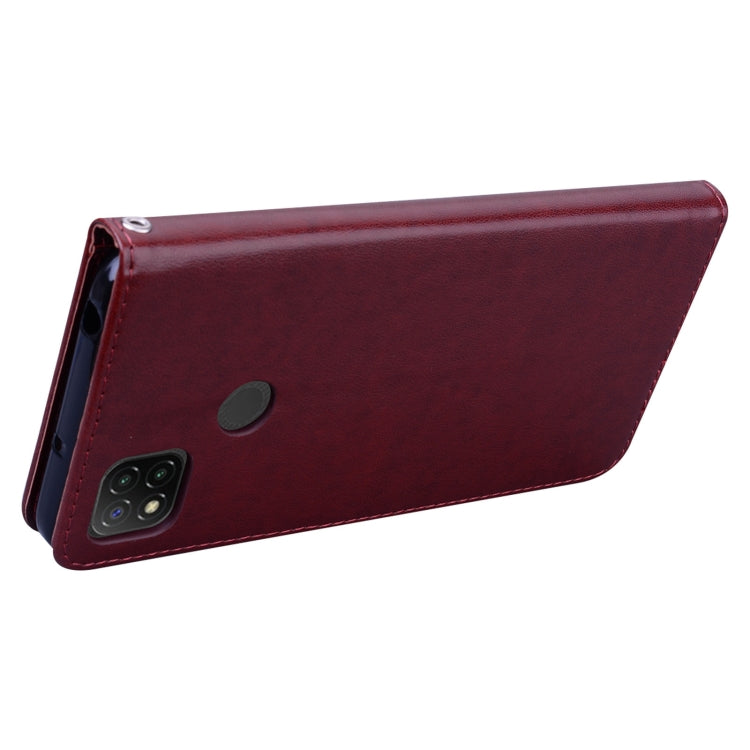 For Xiaomi Redmi 9C Rose Embossed Horizontal Flip PU Leather Case with Holder & Card Slots & Wallet(Brown) - Xiaomi Cases by buy2fix | Online Shopping UK | buy2fix