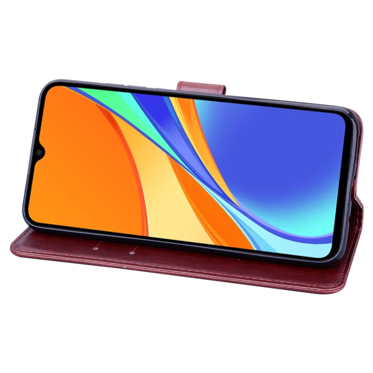 For Xiaomi Redmi 9C Rose Embossed Horizontal Flip PU Leather Case with Holder & Card Slots & Wallet(Brown) - Xiaomi Cases by buy2fix | Online Shopping UK | buy2fix