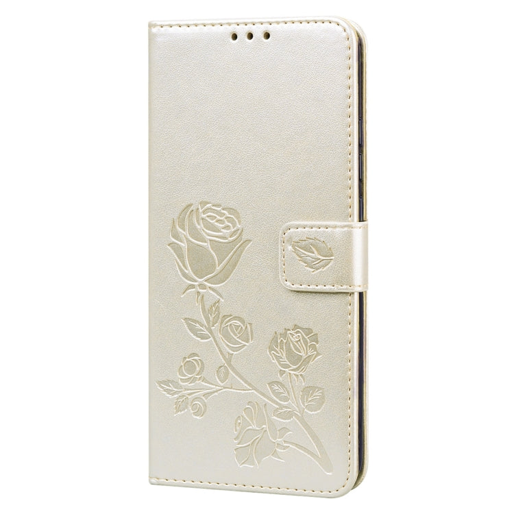 For Xiaomi Redmi 9C Rose Embossed Horizontal Flip PU Leather Case with Holder & Card Slots & Wallet(Gold) - Xiaomi Cases by buy2fix | Online Shopping UK | buy2fix
