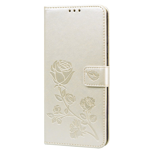 For Xiaomi Redmi 9C Rose Embossed Horizontal Flip PU Leather Case with Holder & Card Slots & Wallet(Gold) by buy2fix