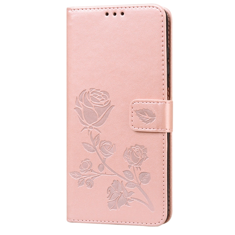 For Xiaomi Poco X3 NFC Rose Embossed Horizontal Flip PU Leather Case with Holder & Card Slots & Wallet(Rose Gold) - Xiaomi Cases by buy2fix | Online Shopping UK | buy2fix