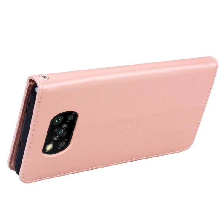 For Xiaomi Poco X3 NFC Rose Embossed Horizontal Flip PU Leather Case with Holder & Card Slots & Wallet(Rose Gold) - Xiaomi Cases by buy2fix | Online Shopping UK | buy2fix
