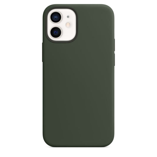 For iPhone 12 mini Magnetic Liquid Silicone Full Coverage Shockproof Magsafe Case with Magsafe Charging Magnet (Deep Green) - iPhone 12 mini Cases by buy2fix | Online Shopping UK | buy2fix