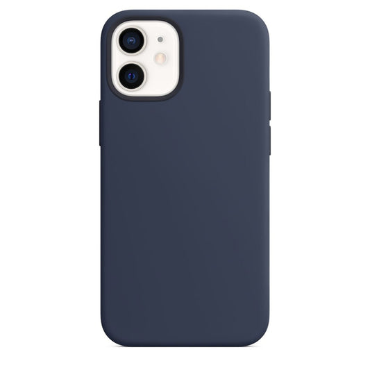 For iPhone 12 mini Magnetic Liquid Silicone Full Coverage Shockproof Magsafe Case with Magsafe Charging Magnet (Navy Blue) - iPhone 12 mini Cases by buy2fix | Online Shopping UK | buy2fix