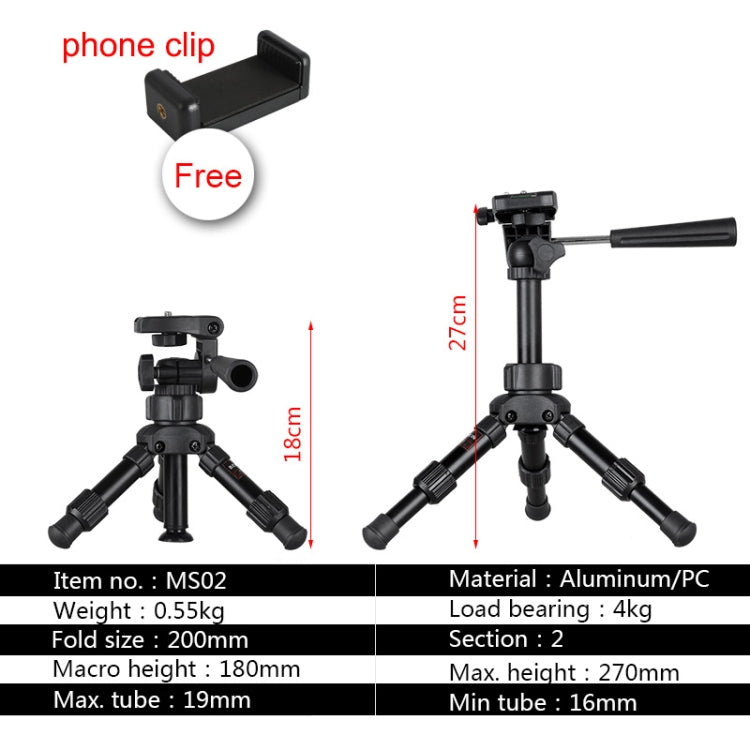 BEXIN MS02 Small Lightweight Tabletop Camera Tripod for Phone Dslr Camera by BEXIN