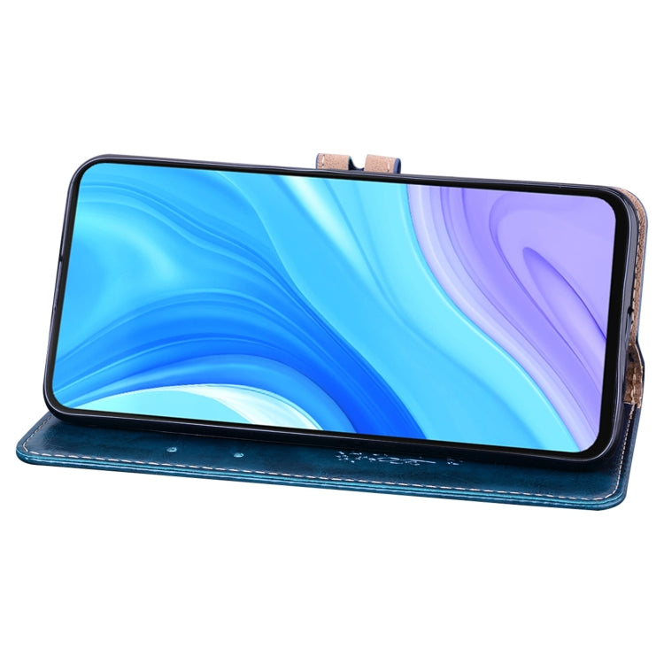 For Huawei Honor 9X / 9X Pro / Y9s / P Smart Pro 2019 Business Style Oil Wax Texture Horizontal Flip Leather Case with Holder & Card Slots & Wallet(Blue) - Honor Cases by buy2fix | Online Shopping UK | buy2fix