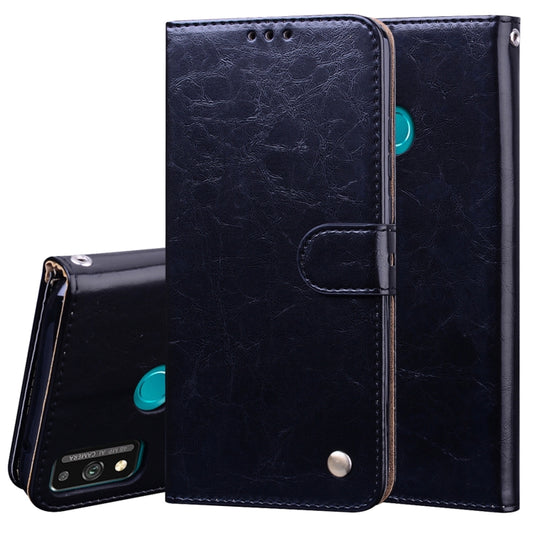For Huawei Honor 9X Lite Business Style Oil Wax Texture Horizontal Flip Leather Case with Holder & Card Slots & Wallet(Black) - Honor Cases by buy2fix | Online Shopping UK | buy2fix