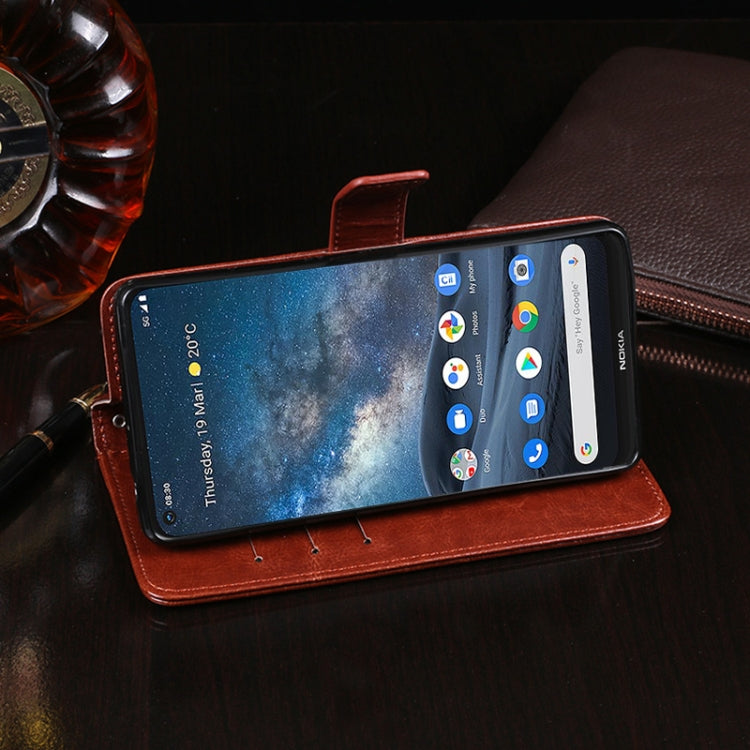 For Nokia 8.3 5G idewei Crazy Horse Texture Horizontal Flip Leather Case with Holder & Card Slots & Wallet(Rose Red) - Nokia Cases by idewei | Online Shopping UK | buy2fix
