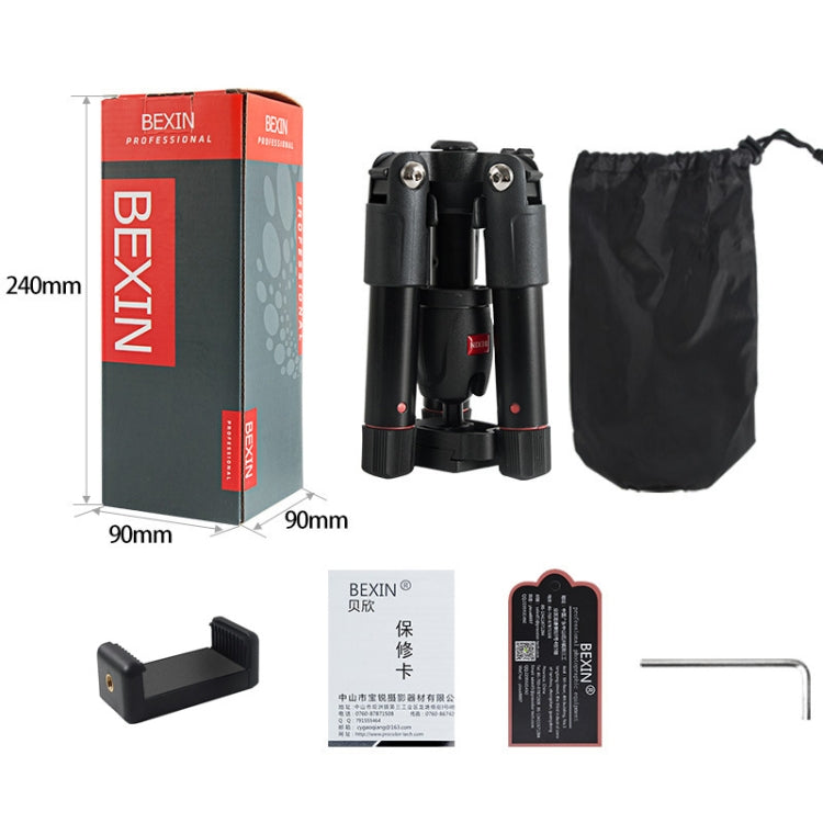 BEXIN MS03 Portable Aluminum Mini Travel Tripods for DSLR Camera Smart Mobile Phone by BEXIN