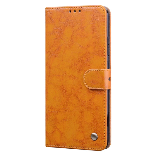 For Xiaomi Redmi 9C Business Style Oil Wax Texture Horizontal Flip Leather Case, with Holder & Card Slots & Wallet(Yellow) by buy2fix