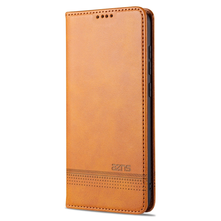 For Xiaomi Redmi Note 9 / 10X AZNS Magnetic Calf Texture Horizontal Flip Leather Case with Card Slots & Holder & Wallet(Light Brown) - Xiaomi Cases by AZNS | Online Shopping UK | buy2fix
