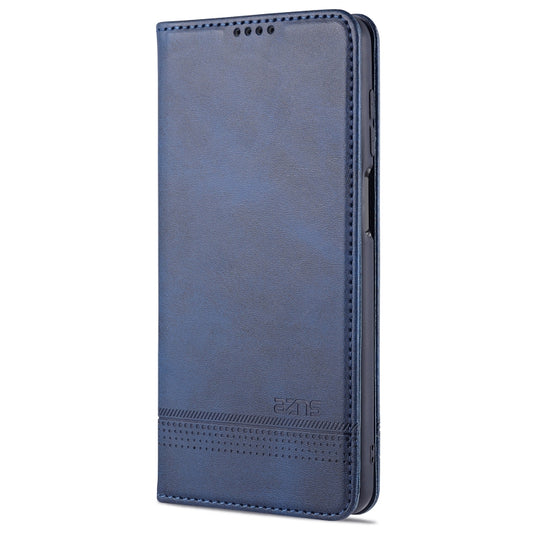 For Xiaomi Redmi Note 9 Pro / Note 9s AZNS Magnetic Calf Texture Horizontal Flip Leather Case with Card Slots & Holder & Wallet(Dark Blue) by AZNS