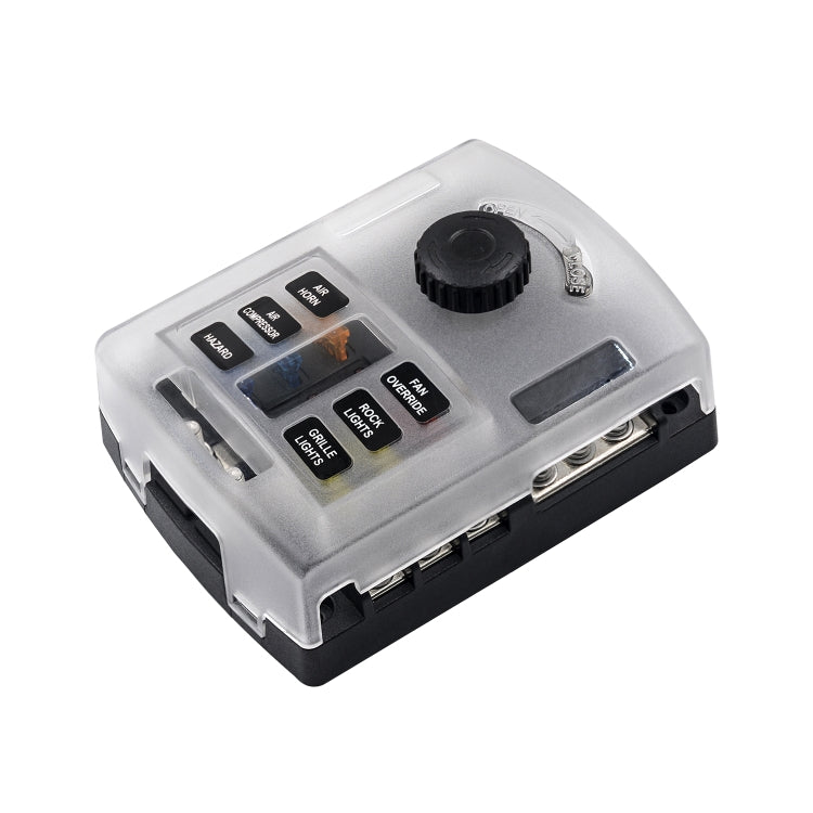 CS-1222A1 High Current Independent Positive and Negative 6-way LED Indicator Plug Fuse Box - Fuse by buy2fix | Online Shopping UK | buy2fix