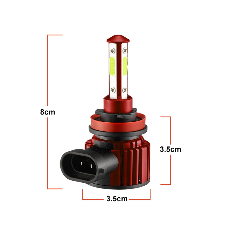 F8 H8 / H9 / H11 2 PCS DC9-36V 22W 2500LM IP68 Car LED Headlight Lamps(6000K White Light) - LED Headlamps by buy2fix | Online Shopping UK | buy2fix