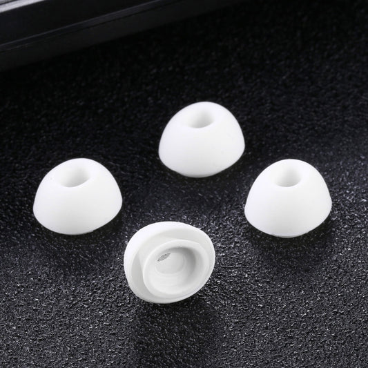 2 Pairs Soft Silicone Ear Caps with Net for AirPods Earphones, Size:M by buy2fix