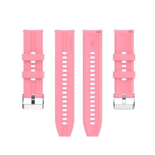 For Xiaomi Watch Color Sport Silicone Watch Band with Silver Steel Buckle(Pink) by buy2fix