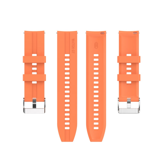 For Xiaomi Watch Color Sport Silicone Watch Band with Silver Steel Buckle(Vibrant Orange) by buy2fix