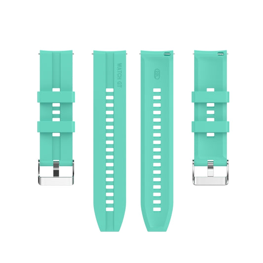 For Xiaomi Watch Color Sport Silicone Watch Band with Silver Steel Buckle(Aurora Blue) by buy2fix
