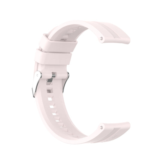 For Xiaomi Watch Color Sport Silicone Watch Band with Silver Steel Buckle(Quicksand Pink) by buy2fix