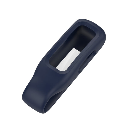 For Fitbit Inspire 2 Steel Sheet Silicone Protective Clip Case Cover(Midnight Blue) by buy2fix