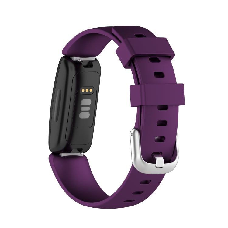 For Fitbit Inspire 2 TPE Watch Band, Size:L(Dark Purple) - Watch Bands by buy2fix | Online Shopping UK | buy2fix