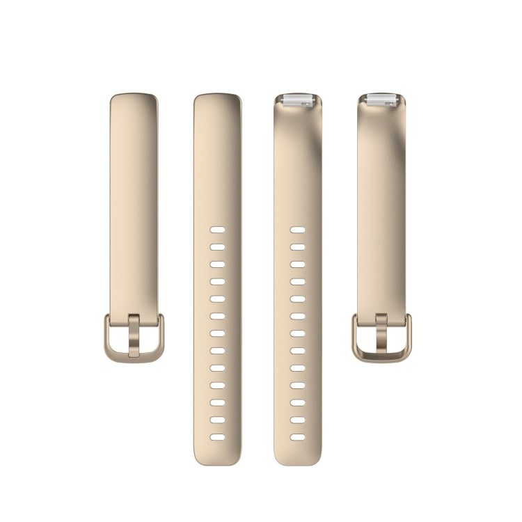 For Fitbit Inspire 2 TPE Watch Band, Size:L(Champagne Gold) - Watch Bands by buy2fix | Online Shopping UK | buy2fix