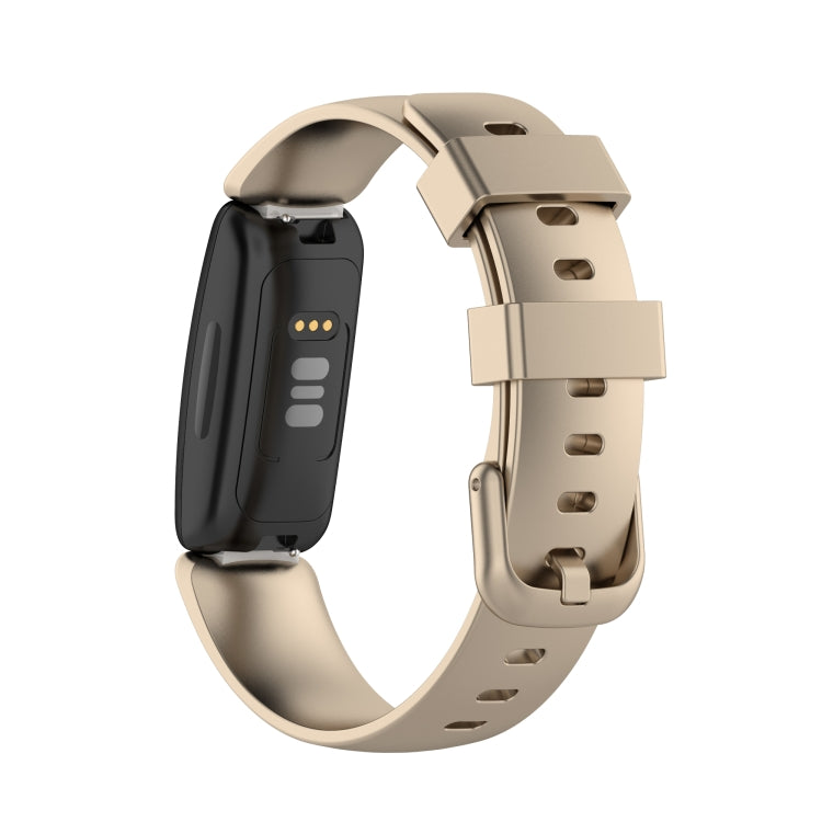 For Fitbit Inspire 2 TPE Watch Band, Size:L(Champagne Gold) - Watch Bands by buy2fix | Online Shopping UK | buy2fix